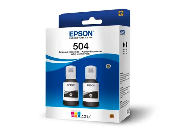 Recarga de Tinta Epson T504 en Negro - Pack de 2