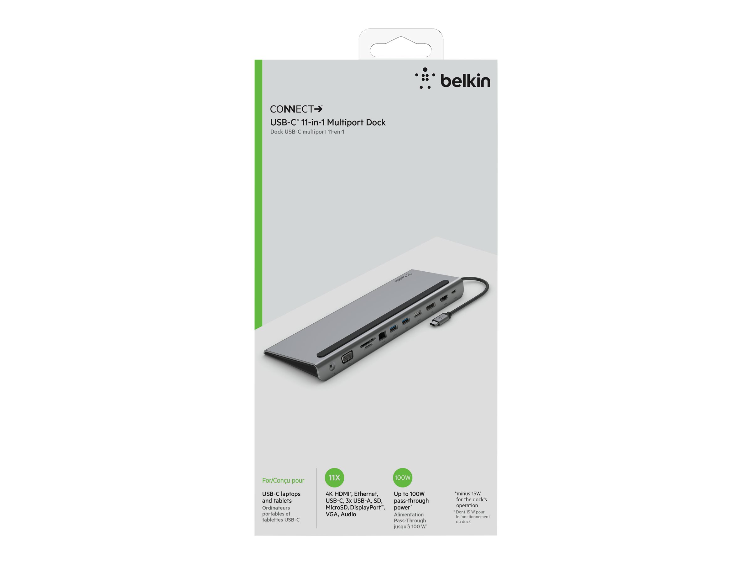 Belkin CONNECT 11-en-1 - Hub USB-C con VGA, HDMI, DP - Ethernet Gigabit