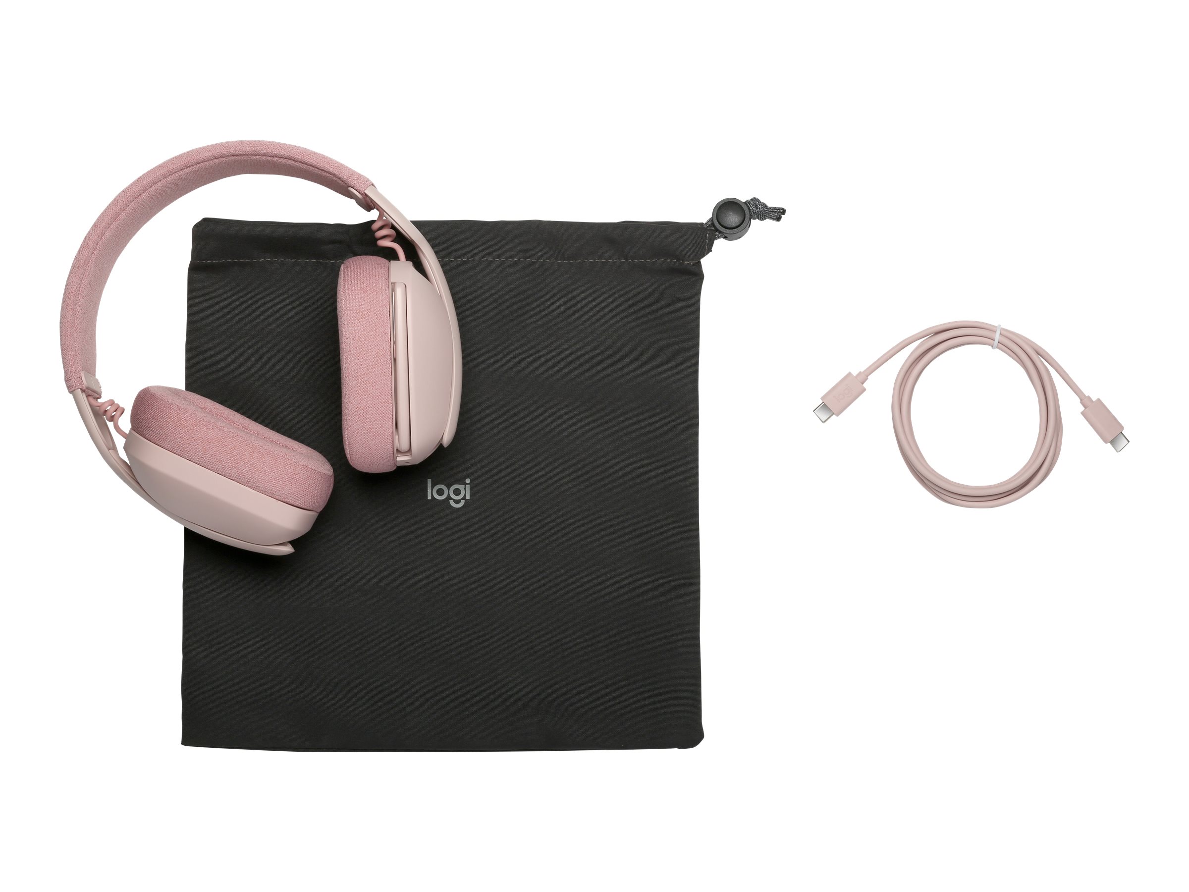 Logitech Zone Vibe 100 - Auricular Bluetooth Tamaño Completo - Inalámbrico - Rosa