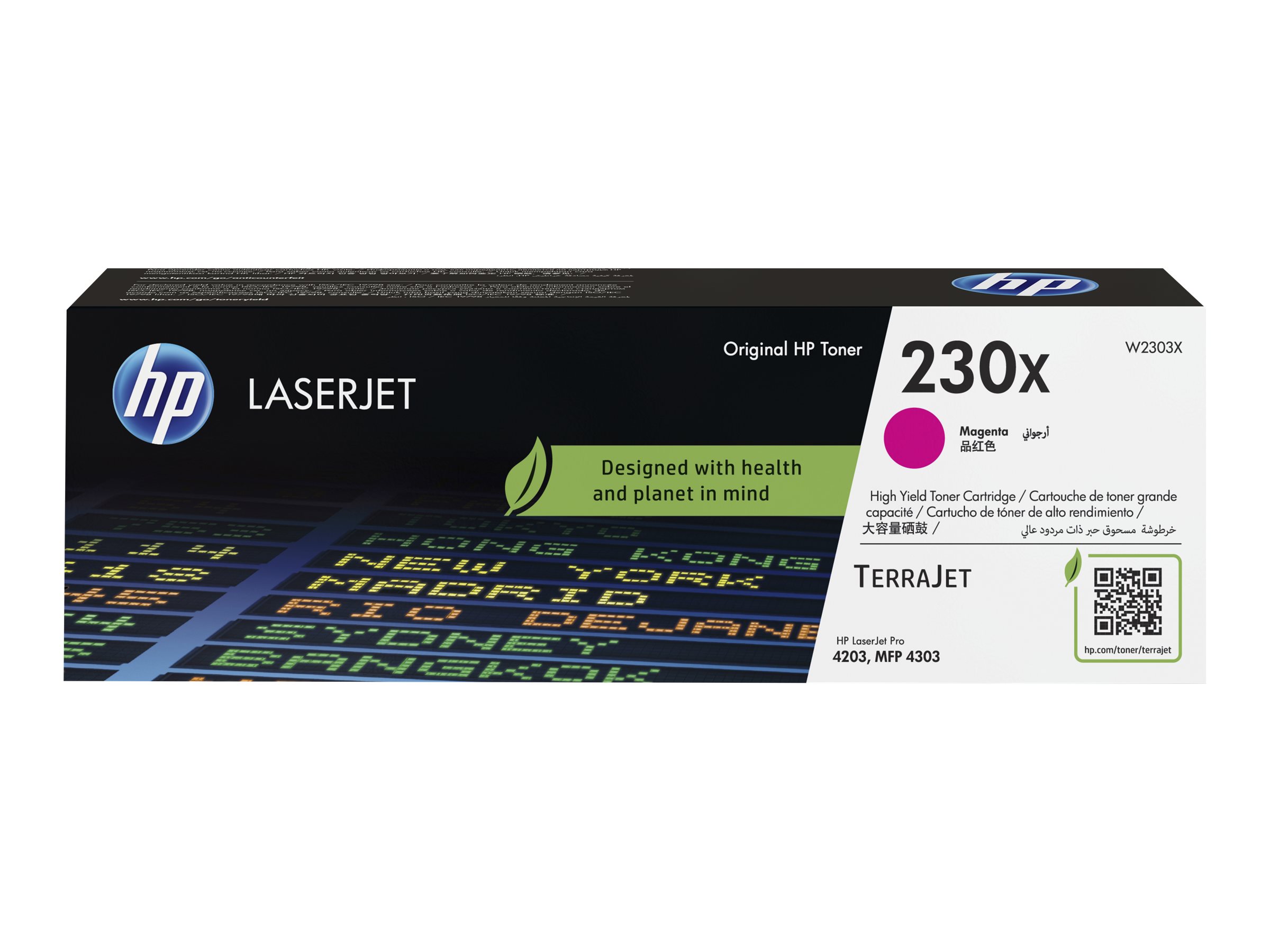 Cartucho de tóner HP 230X Magenta para impresoras LaserJet Pro 4201, 4202, 4203, MFP 4301, MFP 4302, MFP 4303