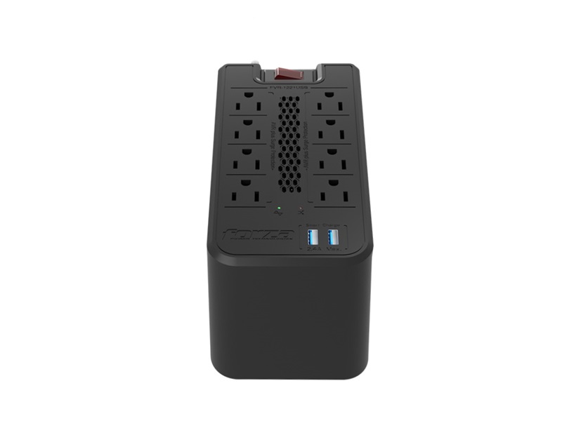 Regulador Automático de Voltaje 1200VA/600W - 8 Conectores de Salida